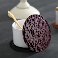 Miniatyrbillede 3 af 3: 5 stk runde PU læder 10CM bar coasters i ensfarvet
