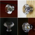 Miniatyrbilde 7 av 7: Krystallglass skap skuffeknapp diamant skuffedør knotter