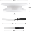 Pikkukuva 2 / 7: Kootek Kakunkoristelusetti Tarvikkeet Kakkukiekko, 12