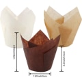 Miniatyrbillede 2 af 6: BAKHUK 200 stk. tulipan cupcake bagekopper, muffin bageforme