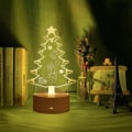 Miniatyrbild 5 av 6: Holiday-gåvor LED små nattlampor tecknad sovrum USB 3D smal