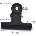 Miniatyrbillede 3 af 7: Sorte metalclips, 20 stk. 2 tommer store hængselpapir