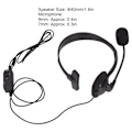 Miniatyrbillede 6 af 8: S480 Telefon Headset 3,5 mm Stik Støjreduktion Justerbar Enkelt Øre Kundeservice Headset til Computere Sort