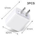 Miniatyrbild 5 av 5: USB C-laddningsblock [3-pack] 20W iPhone-laddningsblock Typ C-laddningsblock Snabbladdning för iPhone iPhone 14/14 pro/14 plus/14 pro