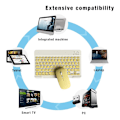 Miniatyrbilde 4 av 5: Kombinert Bluetooth-tastatur og mus - Android Windows /iPad iOS