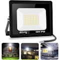 Miniatyrbild 1 av 5: 50W LED-strålkastare för utomhusbruk, varmvit 3000K, 5000LM LED-strålkastare för utomhusbruk IP66 vattentät, LED-belysning för terrass, uteplats, gångar, arenor