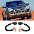 Miniatyrbilde 1 av 8: 2 stk Xenon Hodelyskabelsett Venstre Høyre Kretsbeskyttelse 95563123910 for Cayenne 2003 til 2006