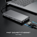 Miniatyrbillede 4 af 5: Snow-12 i 1 USB C HDMI Hub Multiport til Dual HDMI I og VGA