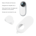 Pikkukuva 8 / 8: PULUZ Silikoni suojakotelo Runko Objektiivin suojus Näytönsuojakorkki Insta360 GO 2 Peukalokamera Lisävarusteet Valkoinen