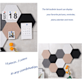 Miniatyrbild 5 av 5: 10 st självhäftande filttavlor hexagonformade anslagstavlor för