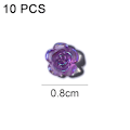 Miniatyrbild 2 av 5: Nagelkonst 3D Harts Resin Vit Ros Blomdesign Aurora Kronblad Nagel
