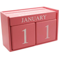 Miniatyrbillede 2 af 6: Træ skrivebordsblokke kalender - evig blok måned dato display
