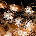 Miniatyrbild 6 av 6: Julbelysning, 20 Ft 40 Led Snowflake String Lights Batteri O Snowflake-white