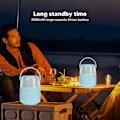 Miniatyrbild 8 av 8: Bärbar Karaoke Maskin RGB Färgglada Lampor Handhållen Bluetooth Högtalare med Trådlös Mikrofon för Hemmabruk Blå