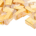 Miniatyrbilde 4 av 8: 100 stk RJ45 CAT6e Pass Through-kontakter Ren kobber Skjermet Plug and Play 8P8C Ethernet-kabel Krympeender Gullbelagt