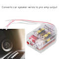 Miniatyrbilde 7 av 8: 12V Bilstereo Radio Konverter Høyttaler Høy til Lav RCA Linjeforsterker Lyd Impedans Adapter