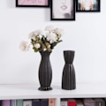 Miniatyrbilde 4 av 6: Blomster Vase Sett med 2, Sorte Blomster Vas for Dekor 8 Tommer