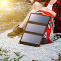 Miniatyrbillede 8 af 8: Solcellelader Solpaneler med 3-delt foldbart panelopgradering