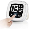 Miniatyrbild 3 av 6: Touch timer, timer, elektronisk timer, kökstimer, stor skärm bakgrundsbelysning med alarm, magnetisk baksida