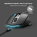 Miniatyrbillede 4 af 6: inphic trådløs mus, Bluetooth-mus lydløs genopladelig (Tri-Mode: BT 5.0/4.0+2.4G), ergonomisk trådløs mus Bluetooth, trådløs mus 6 knapper