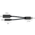 Pikkukuva 2 / 5: USB-C-3,5 mm:n kuulokeliitäntä- ja laturiadapteri, 2-in-1 USB