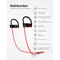 Miniatyrbillede 2 af 6: Brusreducerende Bluetooth-headset, nakkebånd, rød