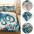 Miniatyrbild 5 av 6: 3-delars Set Modern Stil 100% Polyester Sängkläder Kuddfodral Täcke (King)