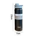 Miniatyrbillede 2 af 5: Skinny Shaker Flaske - Rustfri Stål Shaker Flaske - Isoleret