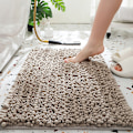 Miniatyrbilde 1 av 7: Badematte 40 x 60 cm, chenille badematte sklisikker, myk badematte maskinvaskbar, absorberende mikrofiber badematte for badekar, dusj og bad - grå