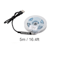 Miniatyrbilde 6 av 8: LED RGB Stripe Lys 5V Knappkontroll Tape Lys Fargeendring USB Drevet Stripe Lys For Soverom 5m / 16.4ft