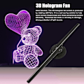 Miniatyrbilde 6 av 8: 3D Hologram Vifte LED Reklame Display Vifte for Forretning Butikk Skilt Bar Fest Reklame Display 100‑240VEU Plugg