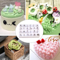 Miniatyrbilde 4 av 6: Kakedekorasjonsutstyr 24 profesjonelle rustfrie stål DIY frosting gjenbrukbare koblinger og oppbevaringsbokser