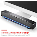 Miniatyrbild 2 av 5: USB-drivna soundbar-högtalare för dator, stationär dator, bärbar dator och PC