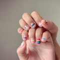 Miniatyrbild 3 av 5: Regnbågsnagelstickers, Graffiti Fun Nageldekorationer 3D