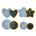 Miniatyrbillede 1 af 5: 4 stk. Holografiske Resin Støbeforme Silikoneforme til Epoxy Resin til