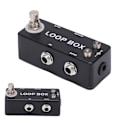 Miniatyrbild 1 av 8: Gitarr Loop-effektpedal Metall Svart Mini Pedal True Bypass Kanalval för Elektrisk Bas
