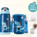 Miniatyrbilde 1 av 8: UPSTYLE 20oz barnekrus i rustfritt stål med sugerør