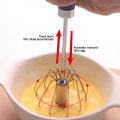 Miniatyrbilde 3 av 5: Rustfritt stål husholdnings manuell halvautomatisk roterende egg