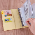 Miniatyrbild 6 av 7: A6 PU Läder Notebook Pärm Återfyllbar 6 Ring Pärm för A6 Yellow