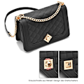 Miniatyrbild 5 av 7: Kvinnors lilla axelväska - Kedjeväska axelväska crossbody väska - Lingge väska axelväska kväll väska stad väska läder solid multifunktionell väska