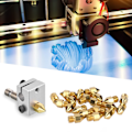 Miniatyrbillede 10 af 10: 20 stk. MK8 dysekit 1,75 mm M6 gevind polerede ekstruderdyse med opbevaringsboks til 3D-printerudskiftning 0,4 mm