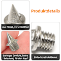 Miniatyrbillede 3 af 7: Pigspik 6 mm med pigspiknøgle, pakke med 40 pigspik, udskiftningspigge til løbesko, længdespring, løb, vandring (sølv)