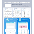 Miniatyrbillede 6 af 7: Q31 Bluetooth Labelprinter, Mini Label Maker, Label Maker, selvklæbende til hjemmet, kontoret, termisk labelprinter til iOS og Android, med 1 rulle