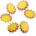 Miniatyrbillede 1 af 5: 100 STK 11cm*8cm Salgsskilte til detailhandel, tomme detailsalgsetiketter Iøjnefaldende Solar Star Promotion Prismærker Enkeltsidet printpap