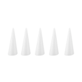 Miniatyrbillede 2 af 2: 5 stk. enkelt finger display ringholder showcase stand smykker ringe arrangør (hvid)