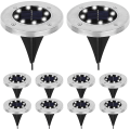 Miniatyrbillede 2 af 7: Udendørs solcellelys, 8 LED-projektør sollampe vandtæt have