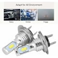 Pikkukuva 5 / 5: 2 kpl LED-sumuvalopolttimoa 80W 6000K universaali H7 LED-auton sumulamppu