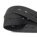 Elastic Buttonhole Bands, Practical and Versatile Black, Width: 2.5 cm