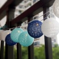 Miniatyrbild 6 av 8: LED-bomullsbollsträng, LED-bomullsbollsträng 3,1 m 20 st