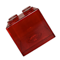 Miniatyrbild 3 av 5: Genomskinlig sparbössa i form av byggklossar, rektangulär transparent myntsparbössa för barn pojkar flickor röd 8,9x8,9x9,2cm / 3,5x3,5x3,6in